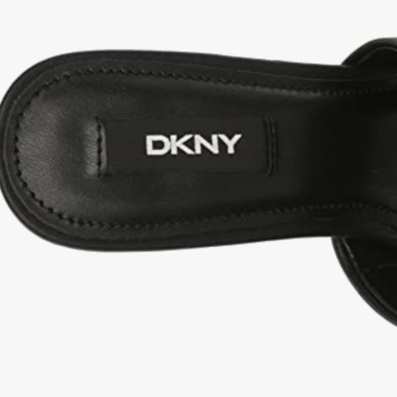 NEW DKNY Womens Bronx Open Toe Fashion Pump Heeled Sandal Black Sz 7.5 - Picture 8 of 12